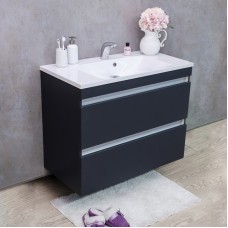 ТУМБА С УМЫВАЛЬНИКОМ 90 СМ FANCY MARBLE BORNEO, СЕРЫЙ